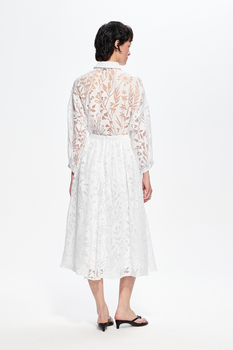 Юбка А-силуэта из деворе