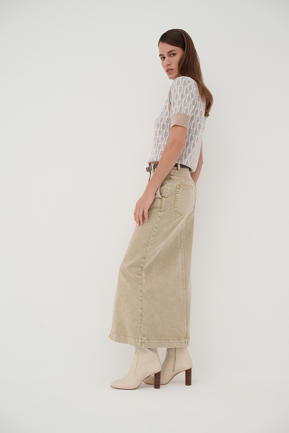 Джемпер-поло с лого-паттерном