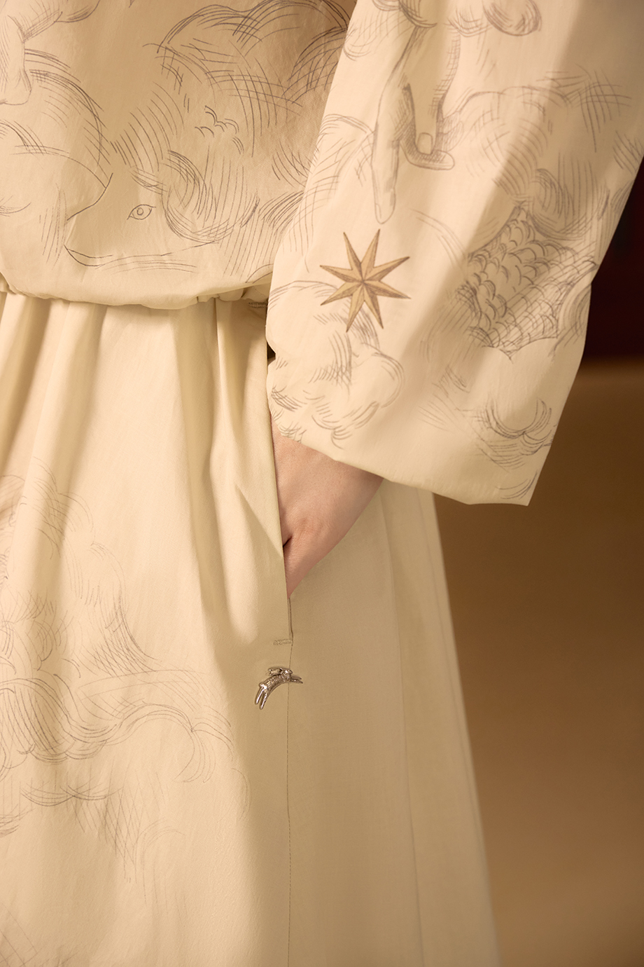 Блузка из хлопка с принтом «Вдохновение»