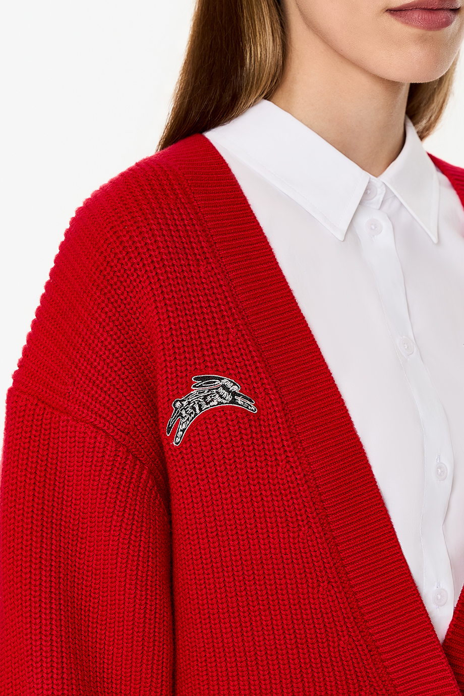 Кардиган из хлопка и кашемира с вышивкой