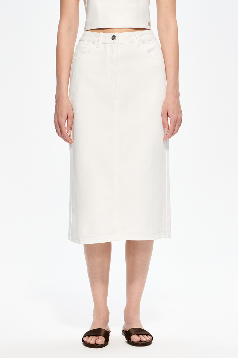 Юбка джинсовая с вышивкой