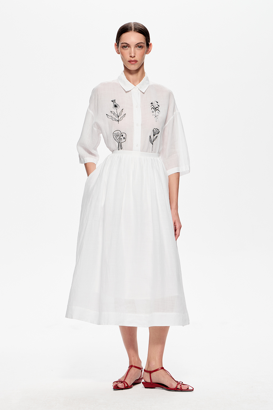 Юбка А-силуэта из крапивы