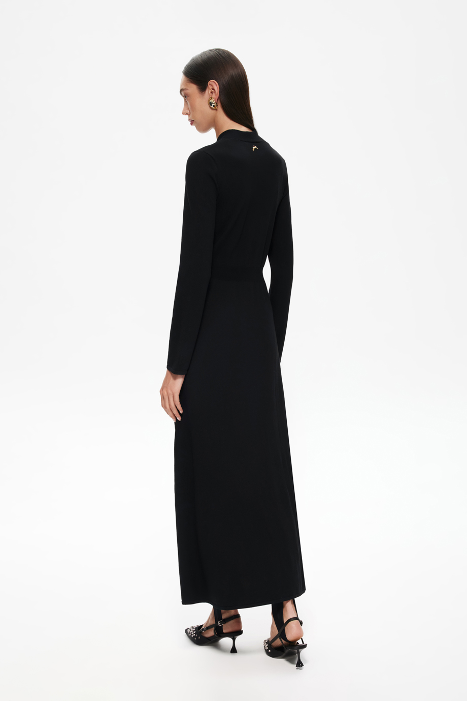 Платье из тонкой шерсти с бантом