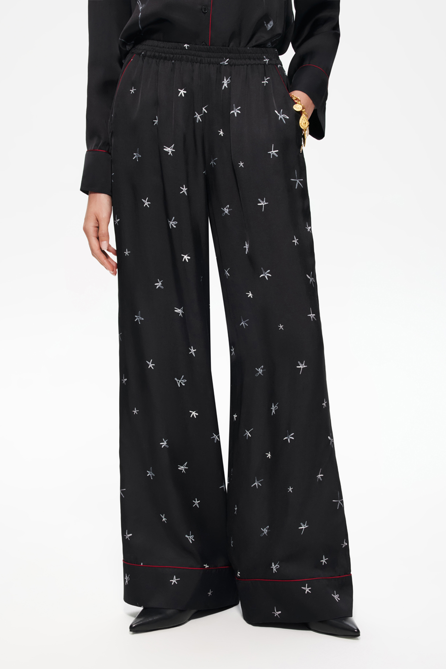 Брюки пижамные с принтом
