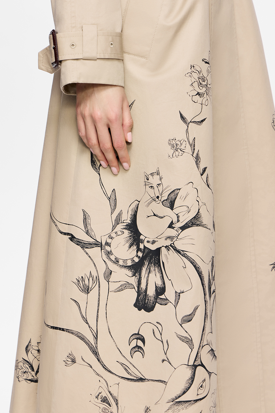 Тренч с принтом