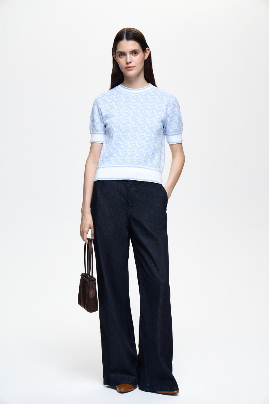 Джемпер с лого-узором