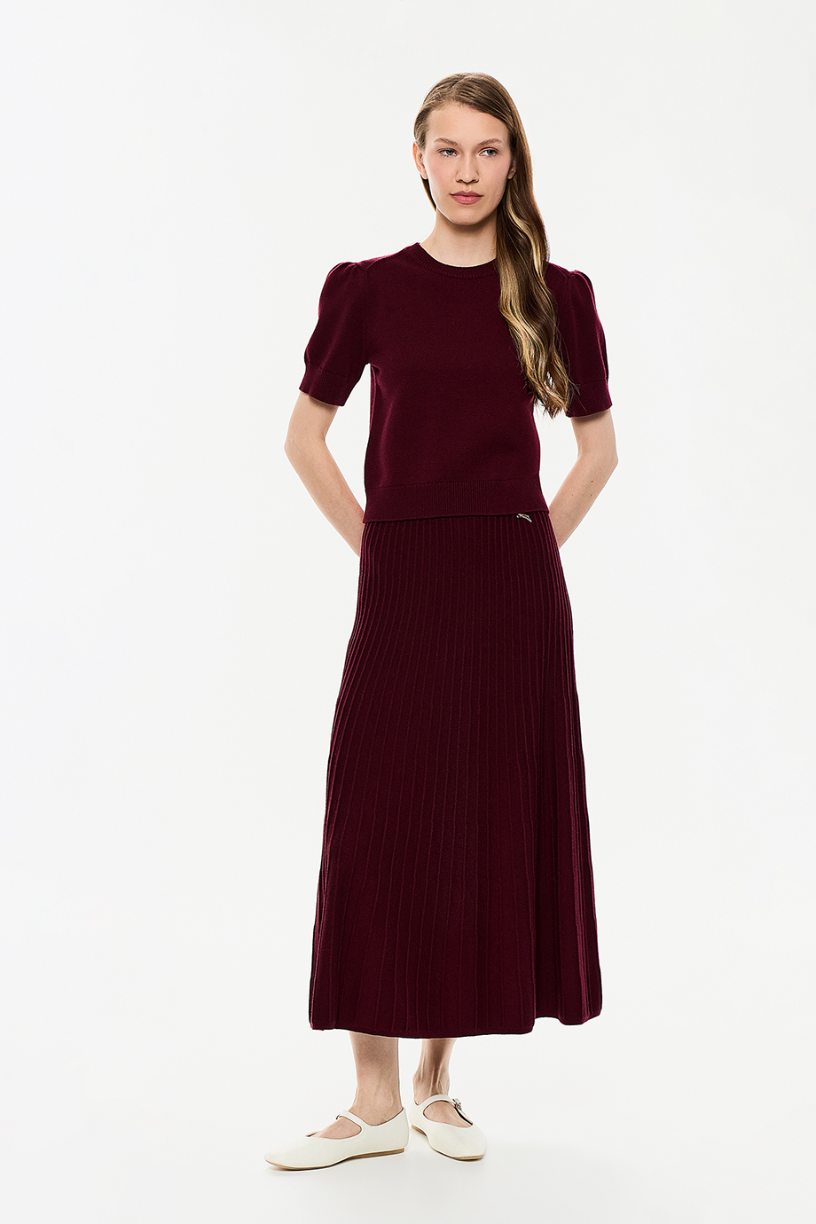 Джемпер с рукавами-фонариками