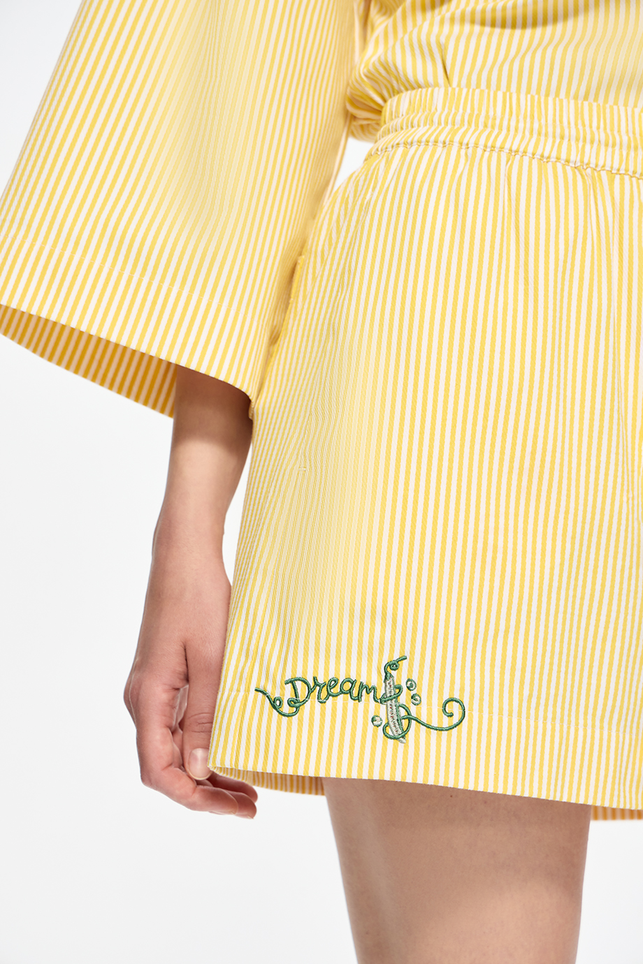 Шорты хлопковые с вышивкой