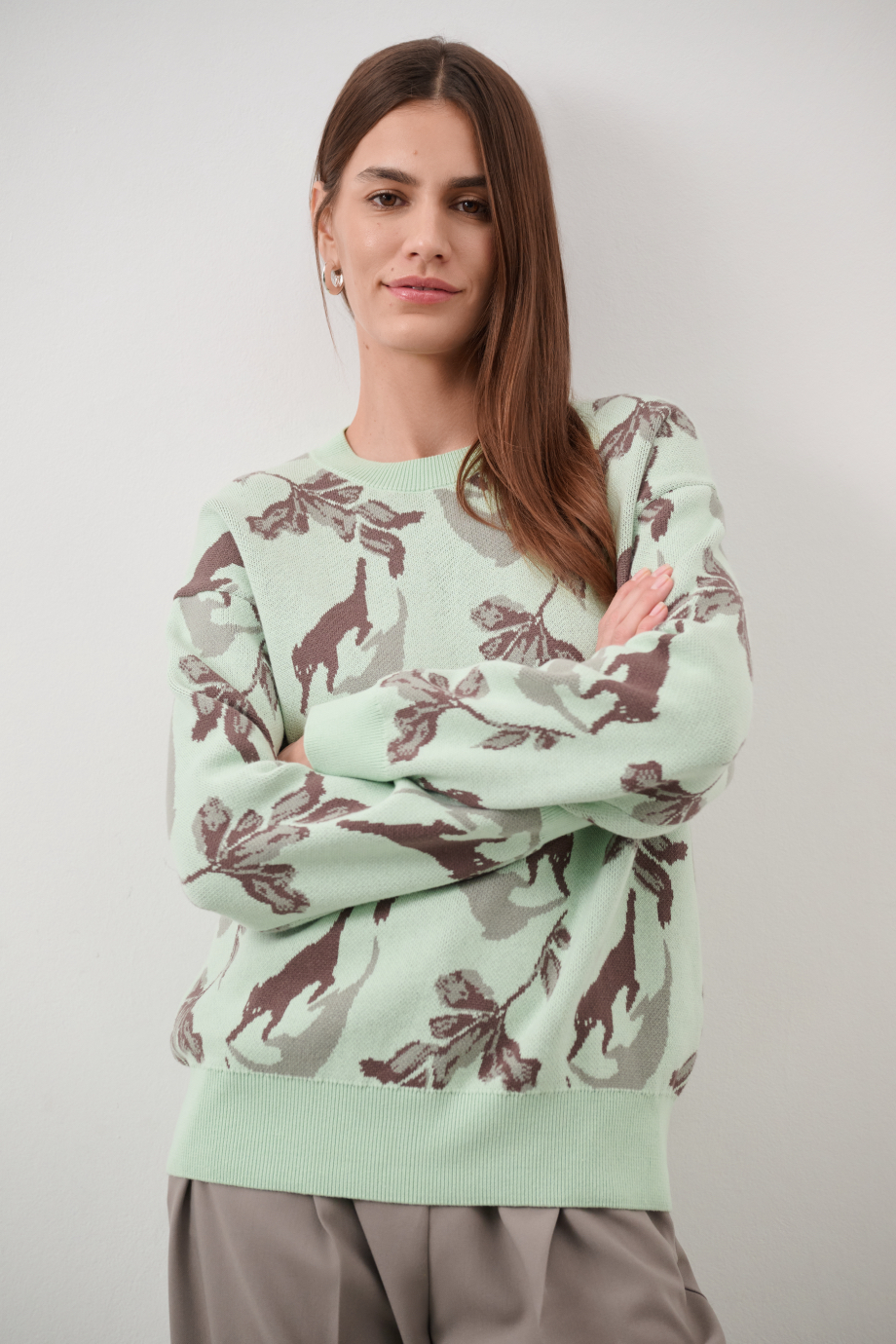 Джемпер с жаккардовым рисунком Джемпер с жаккардовым рисунком