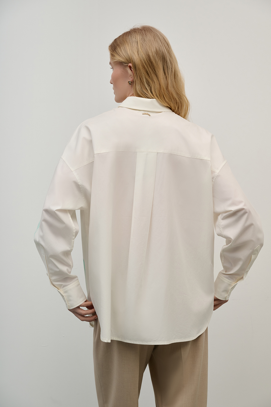 Рубашка свободная с принтом