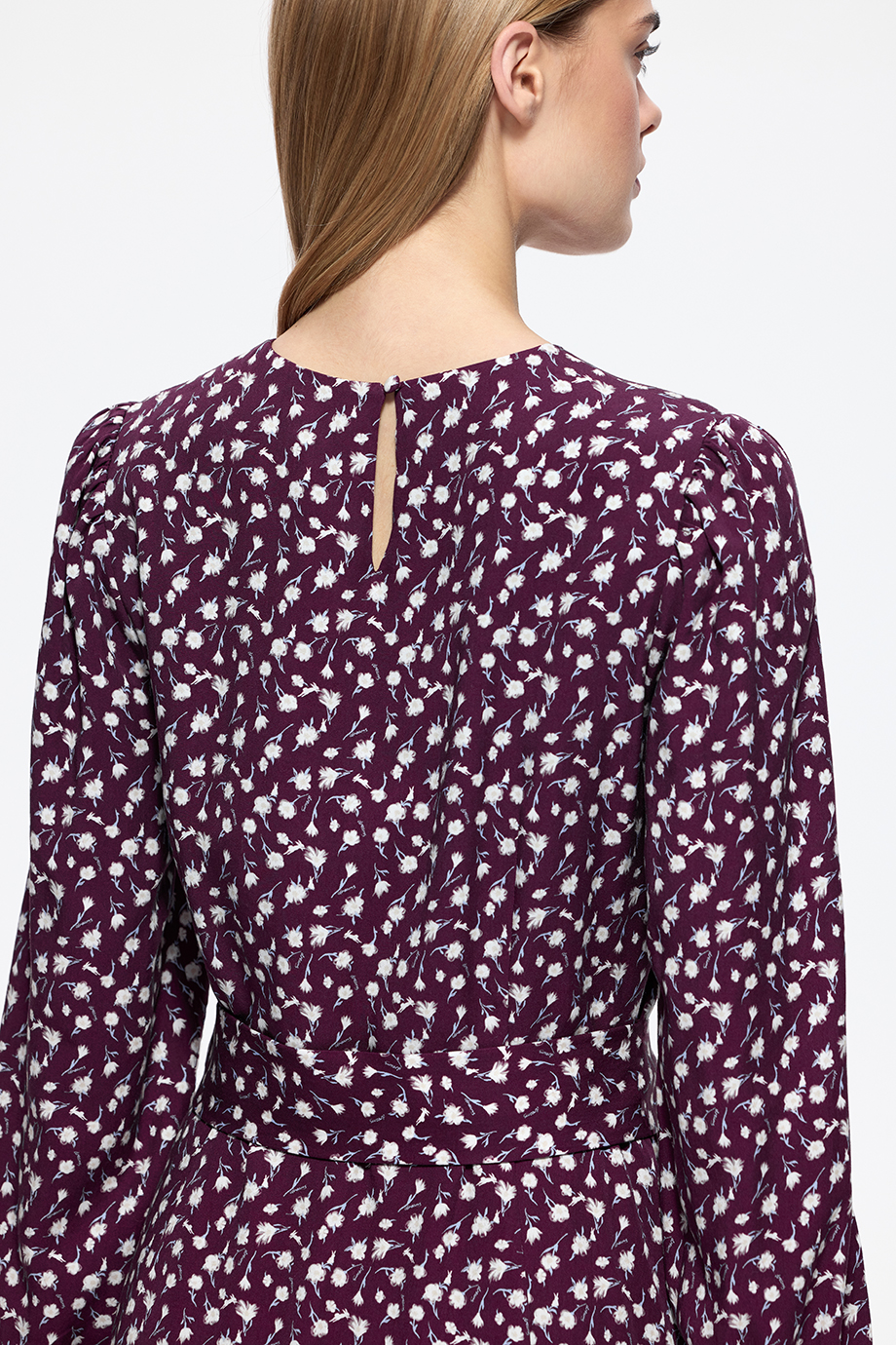 Платье из тенселя с принтом