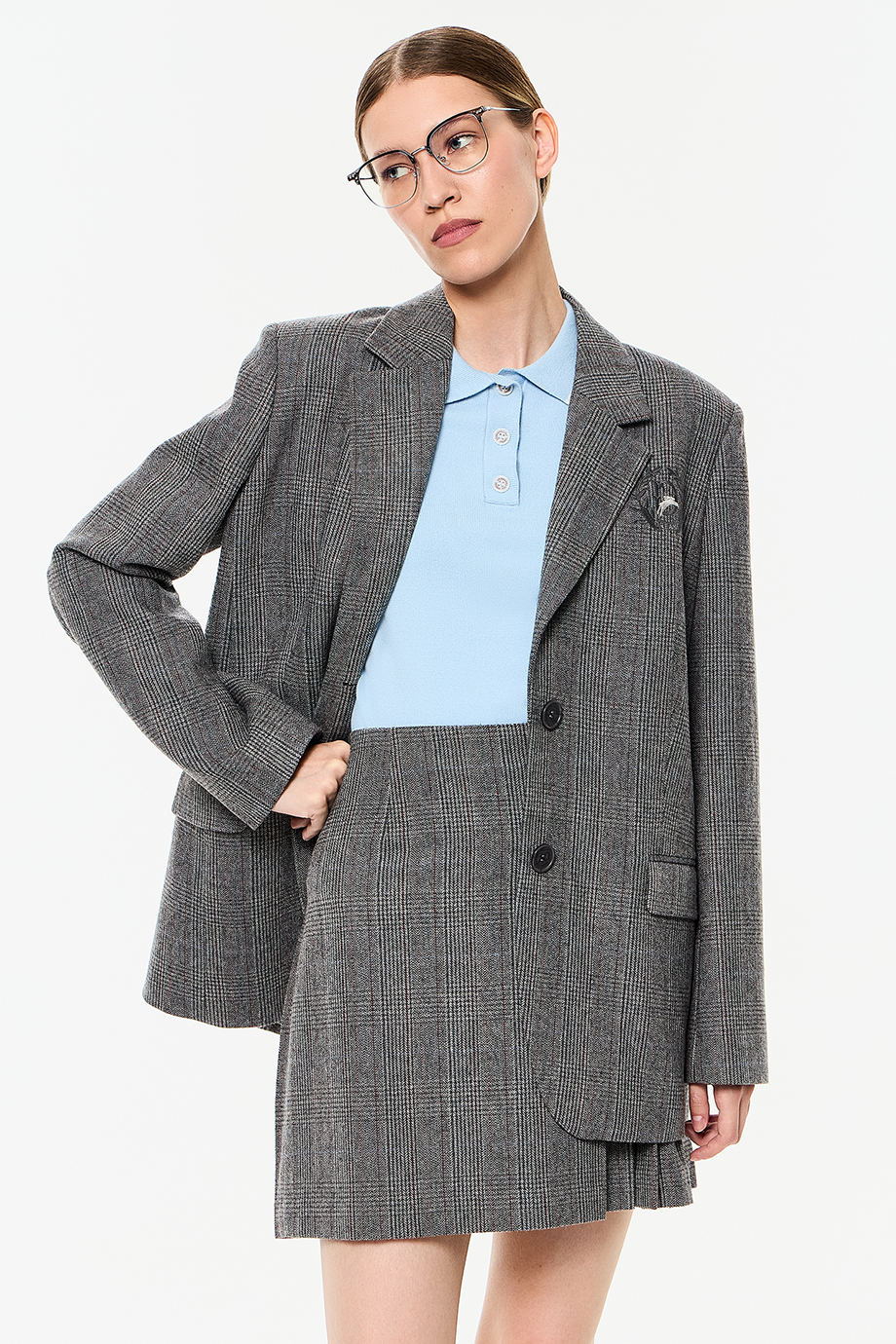 Жакет свободный с вышивкой