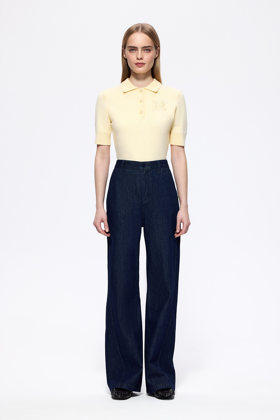 Джемпер-поло с вышивкой