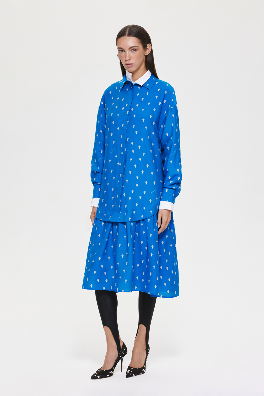 Платье-рубашка с принтом Платье-рубашка с принтом