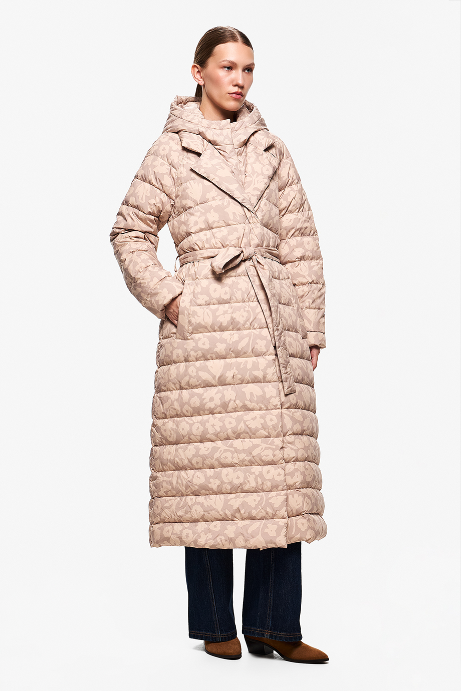 Пуховик легкий  со съемным воротником