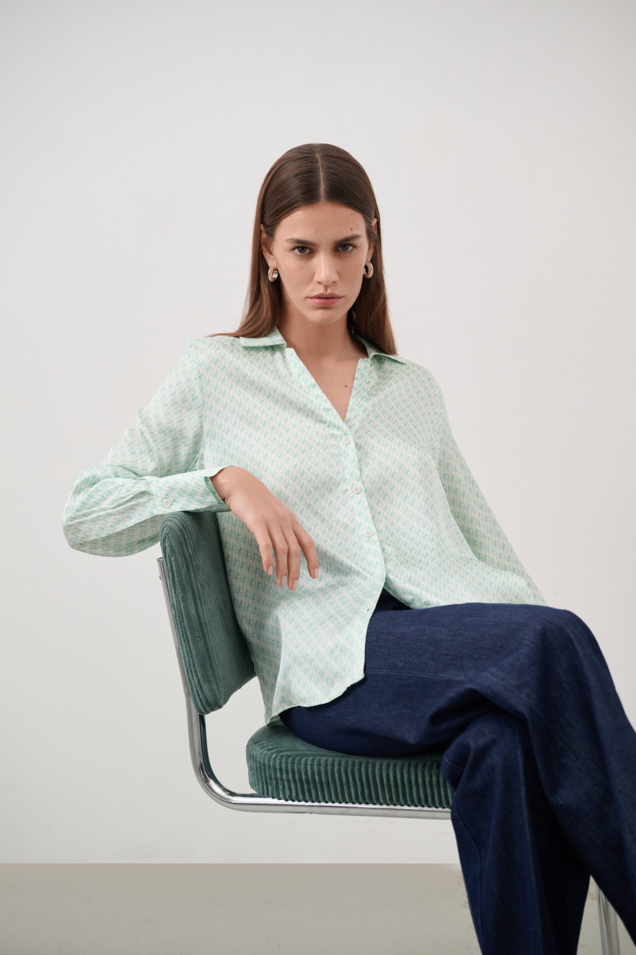 Блузка вискозная с принтом