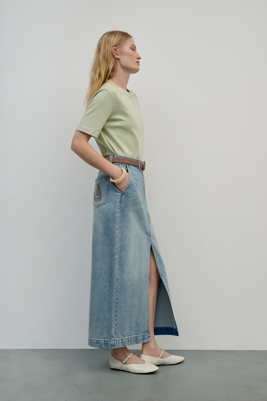 Юбка-карандаш джинсовая