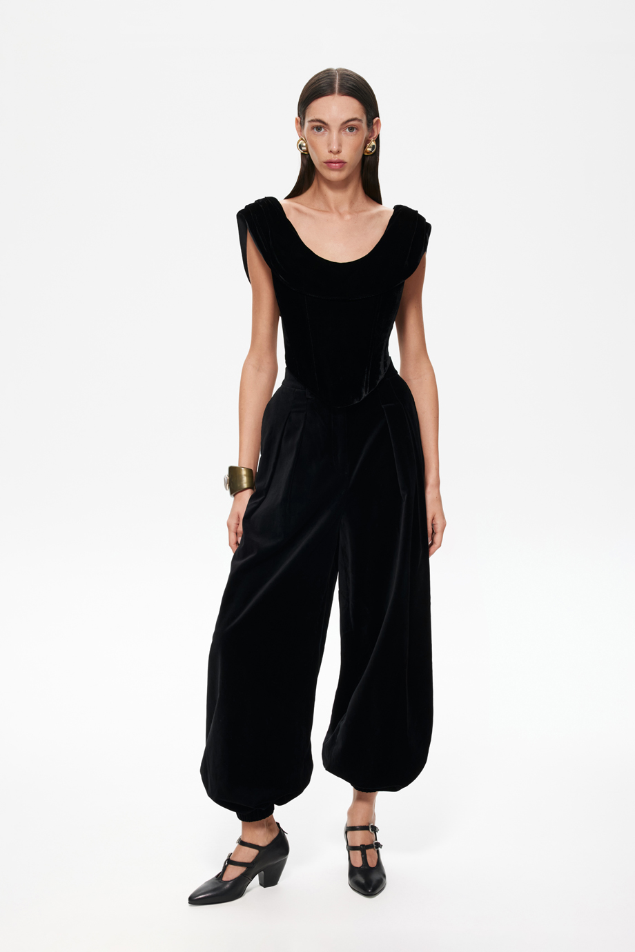 Брюки-баллон из хлопкового бархата Брюки-баллон из хлопкового бархата