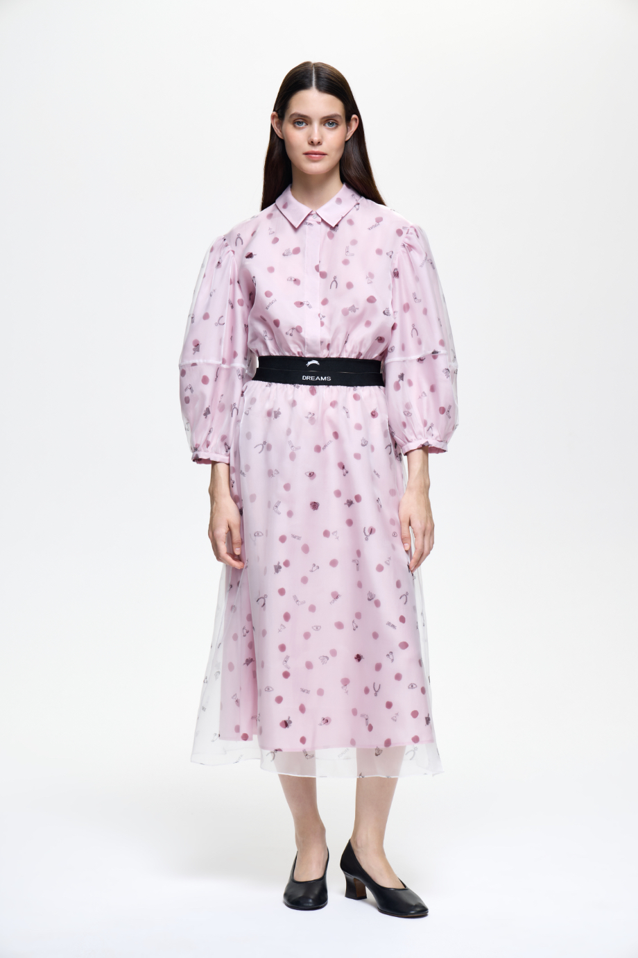 Блузка с эластичным поясом