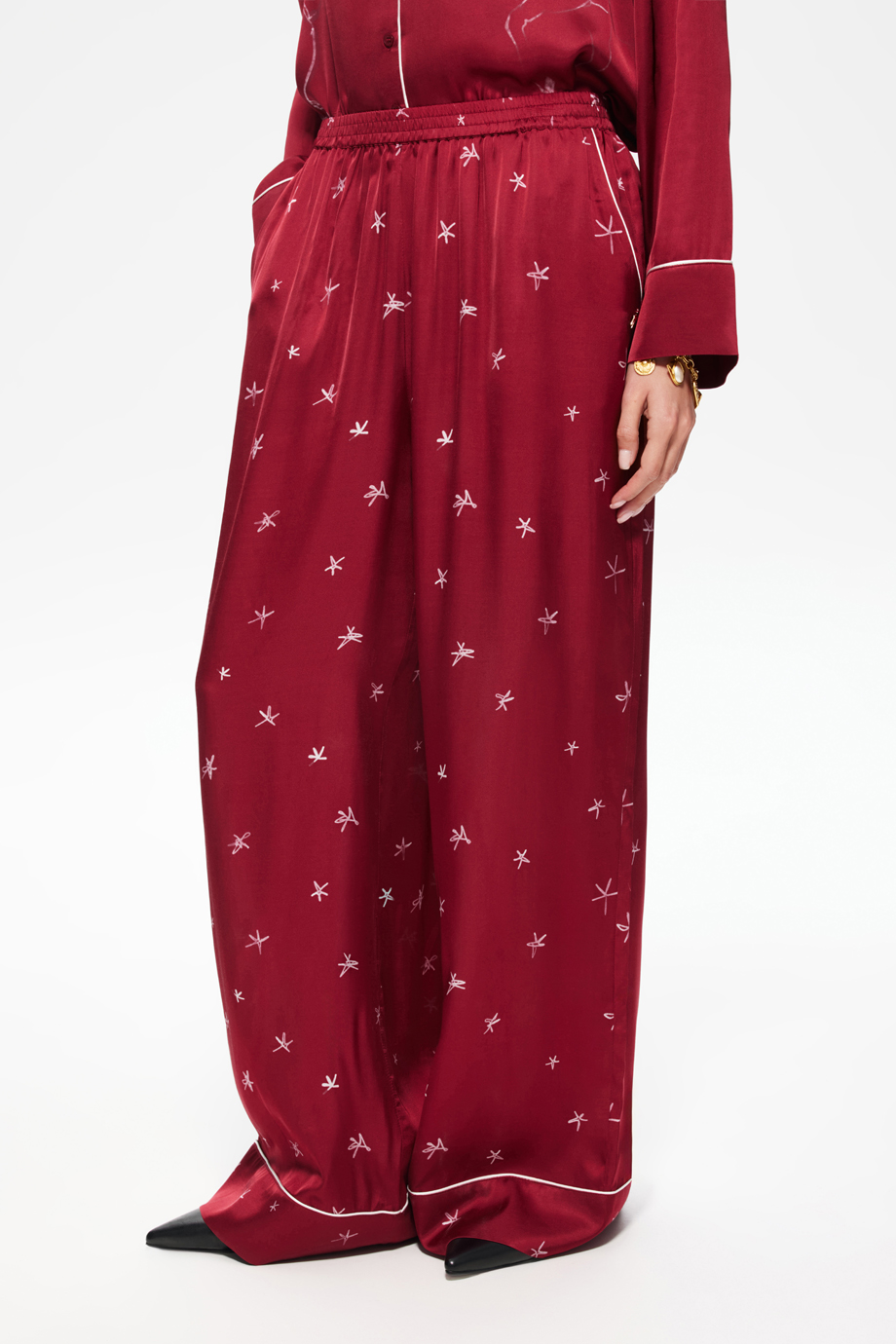 Брюки пижамные с принтом