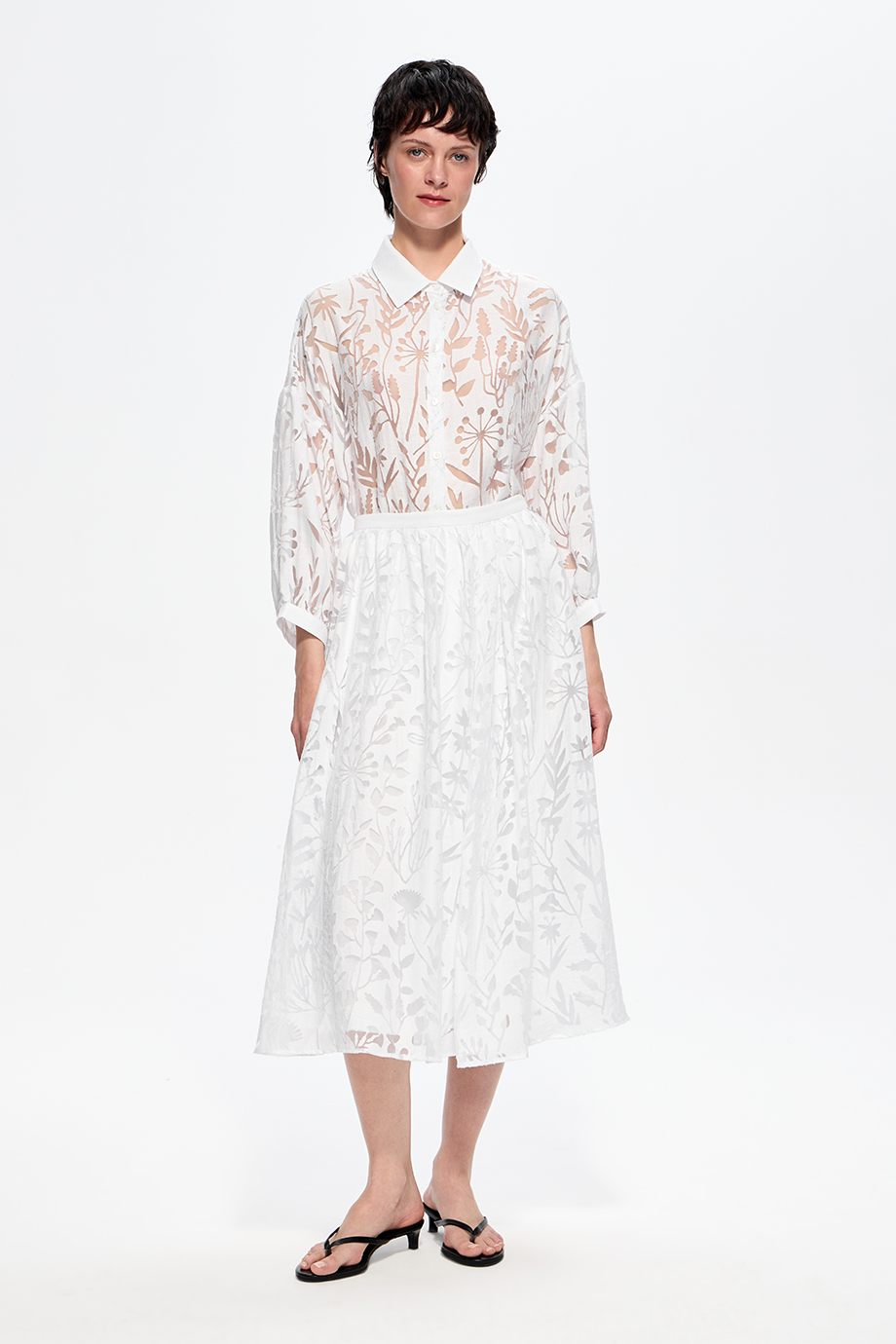 Юбка А-силуэта из деворе Юбка А-силуэта из деворе