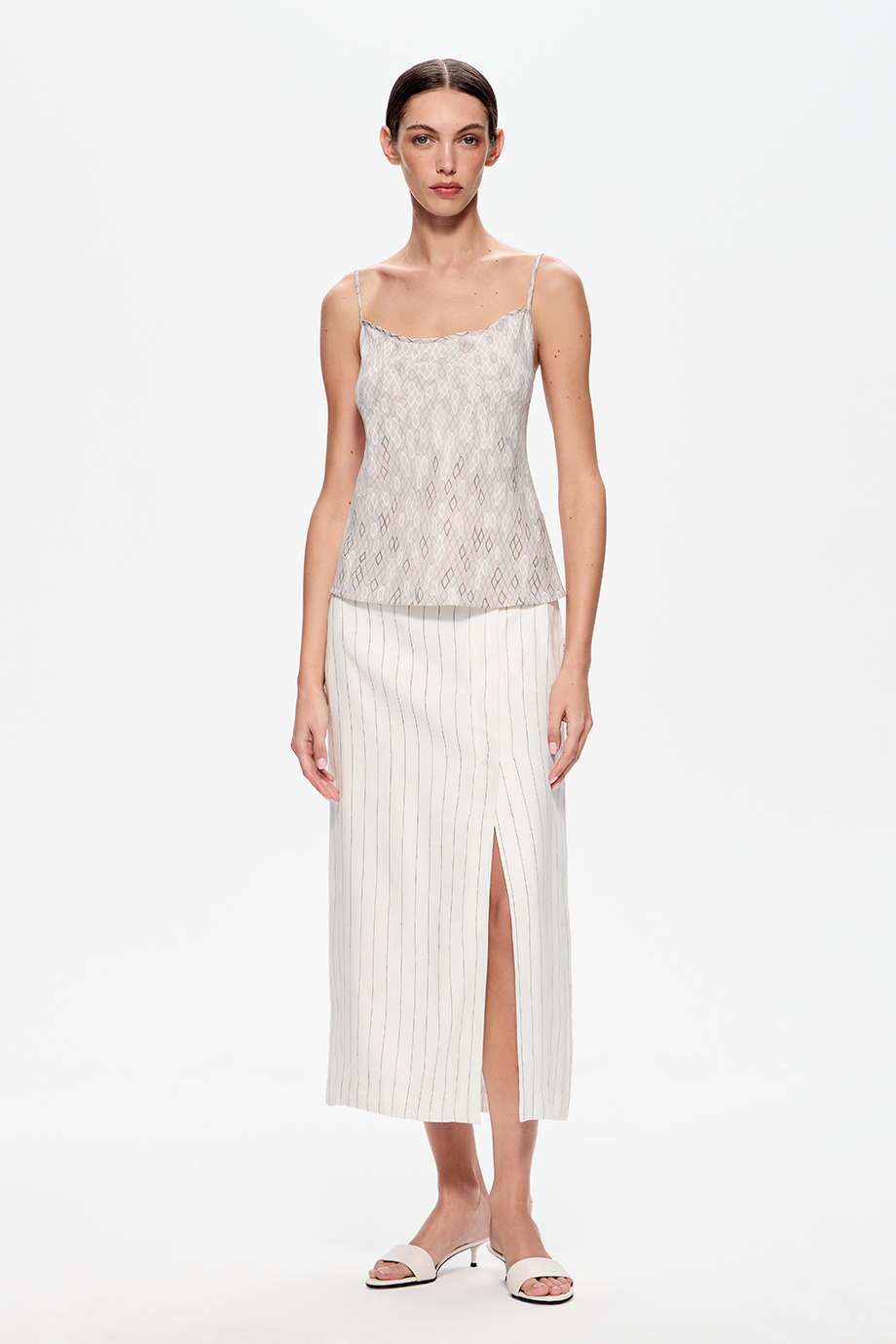 Юбка-карандаш из смесового льна