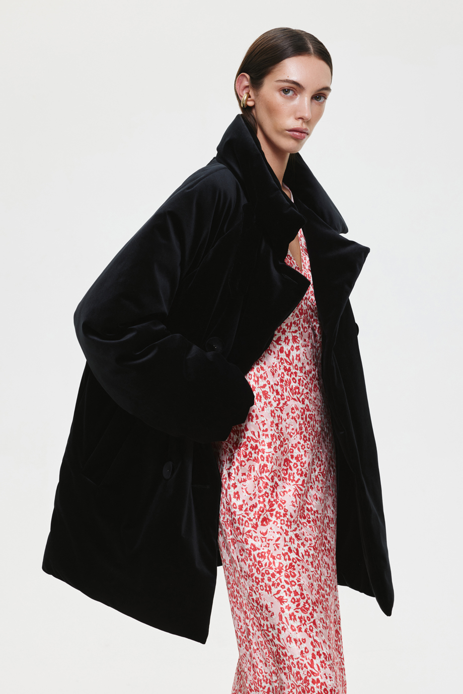 Полупальто утепленное бархатное