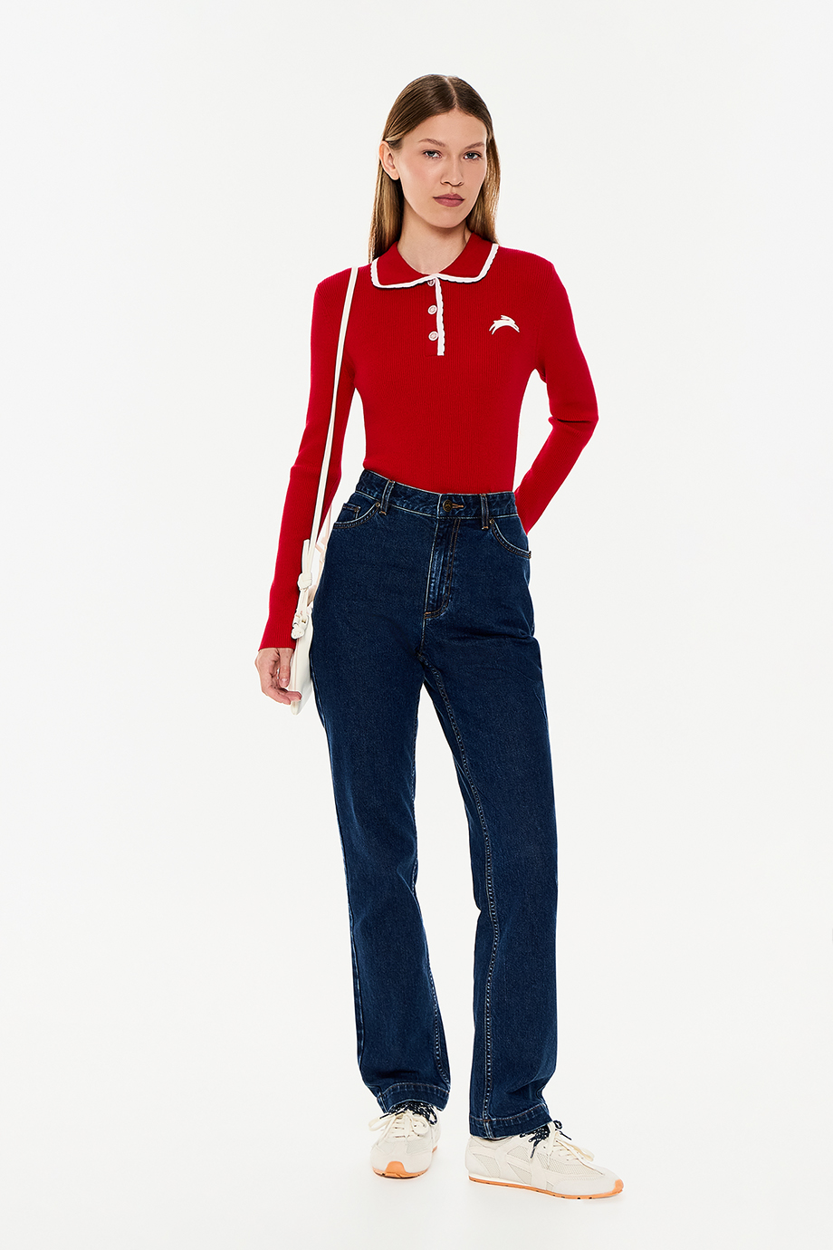 Джинсы Straight с вышивкой Джинсы Straight с вышивкой