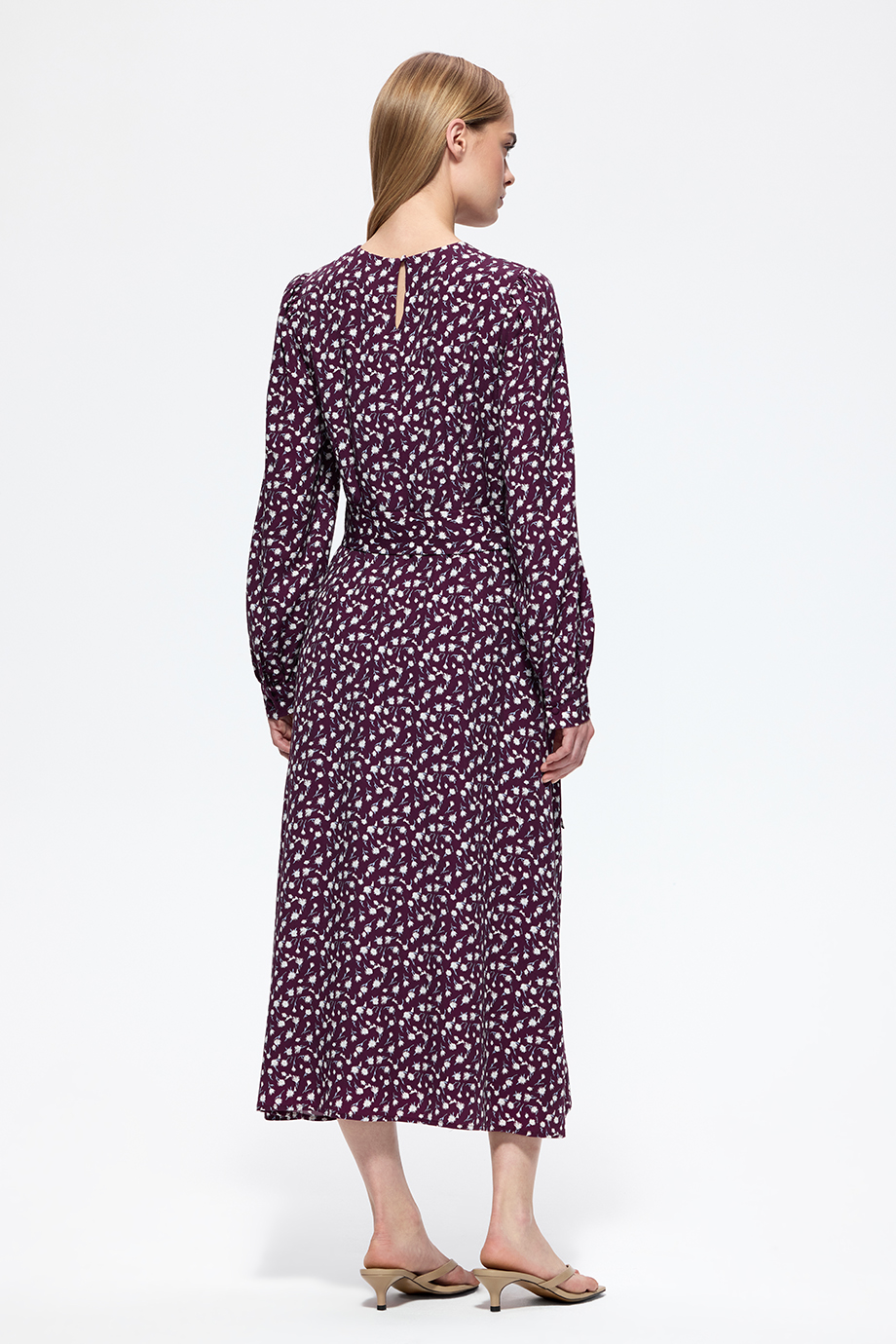 Платье из тенселя с принтом