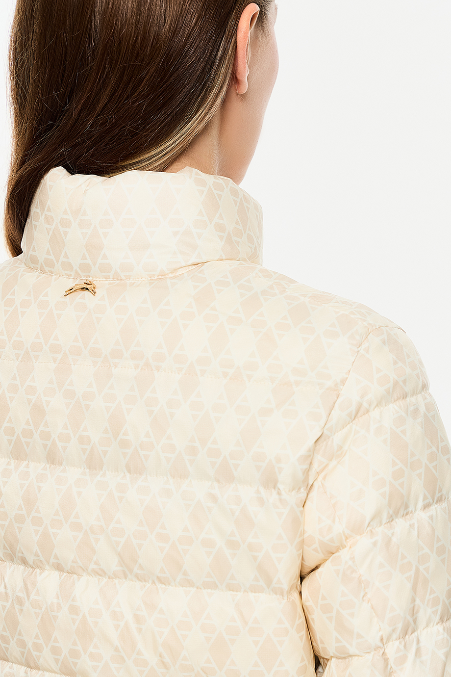 Пуховик легкий с принтом