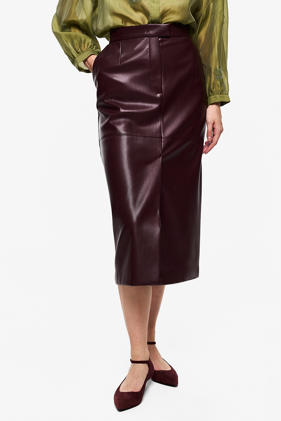 Юбка из экокожи