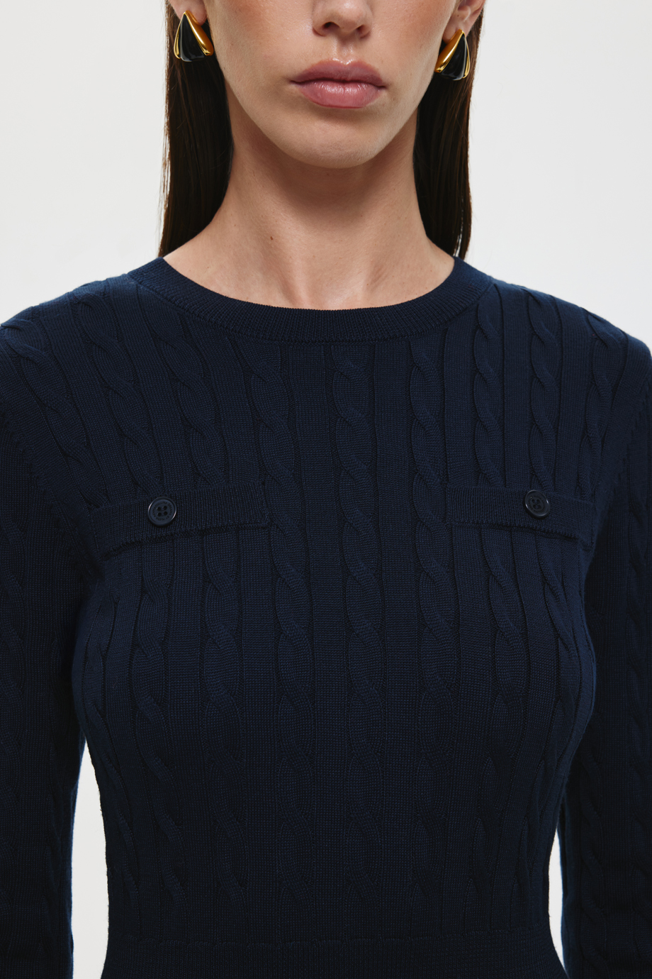 Платье вязаное приталенное