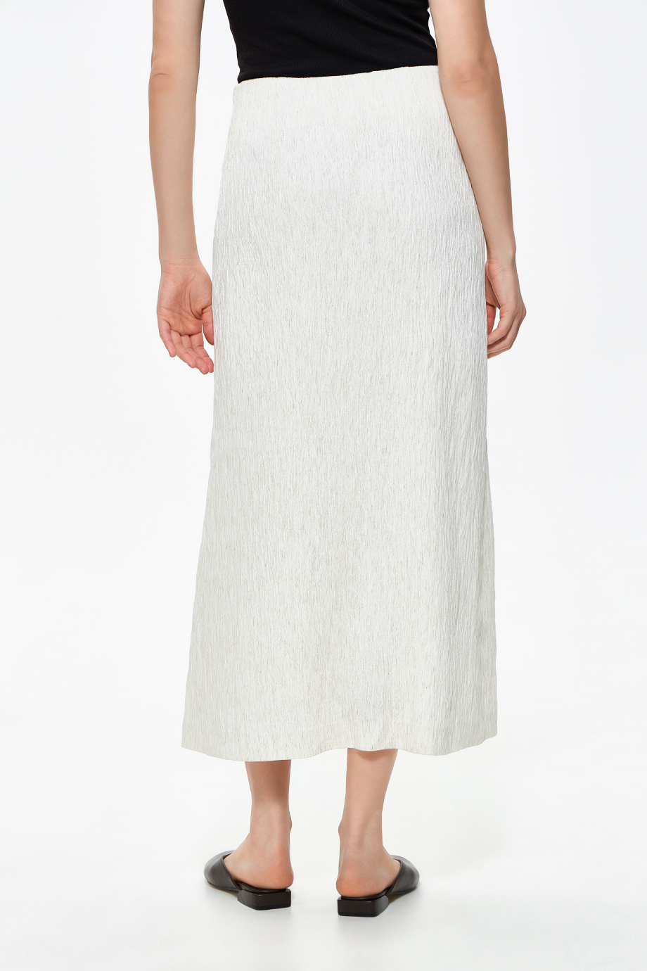 Юбка из фактурного смесового льна