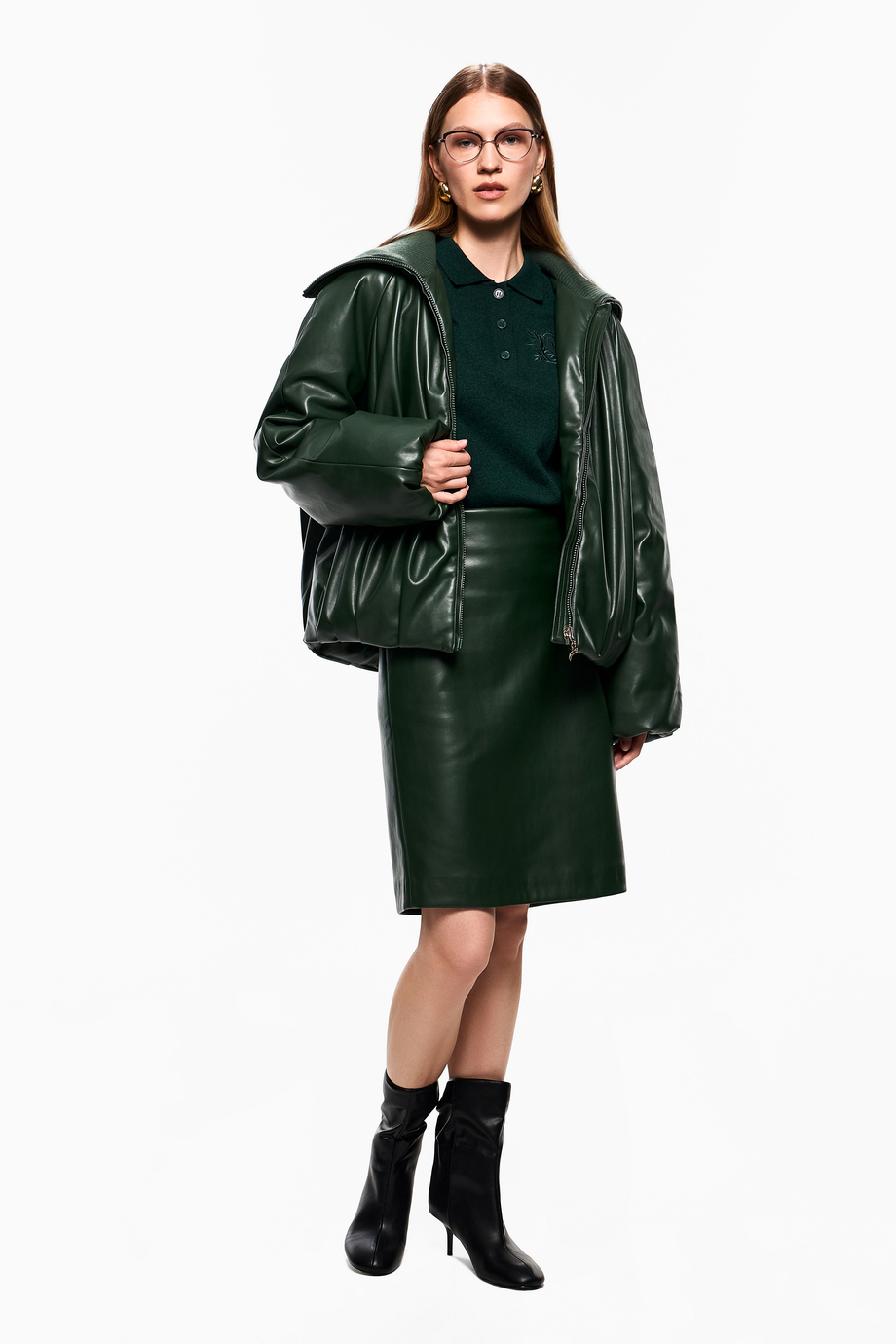 Куртка-баллон из экокожи