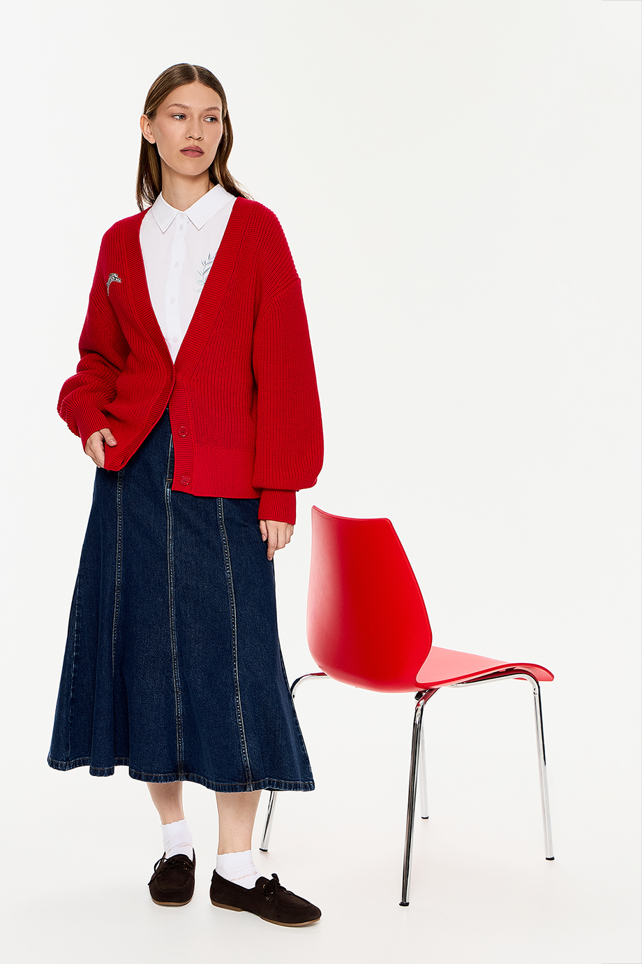 Кардиган из хлопка и кашемира с вышивкой