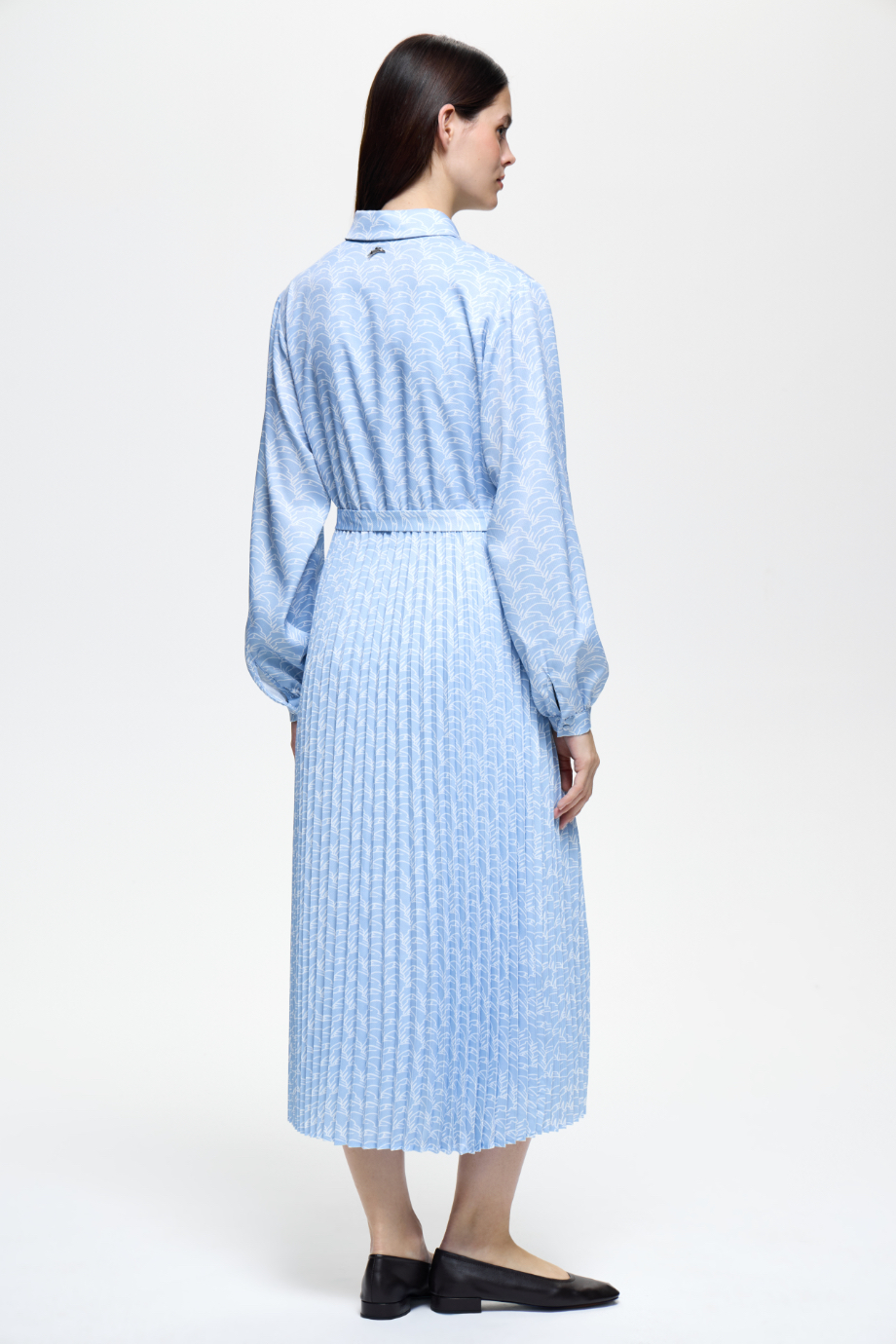 Платье с юбкой-плиссе