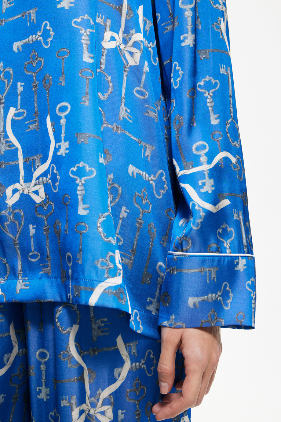 Блузка пижамная с принтом