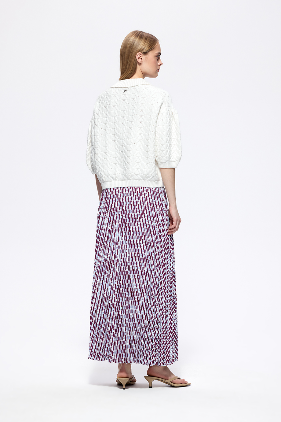 Джемпер-поло ажурный