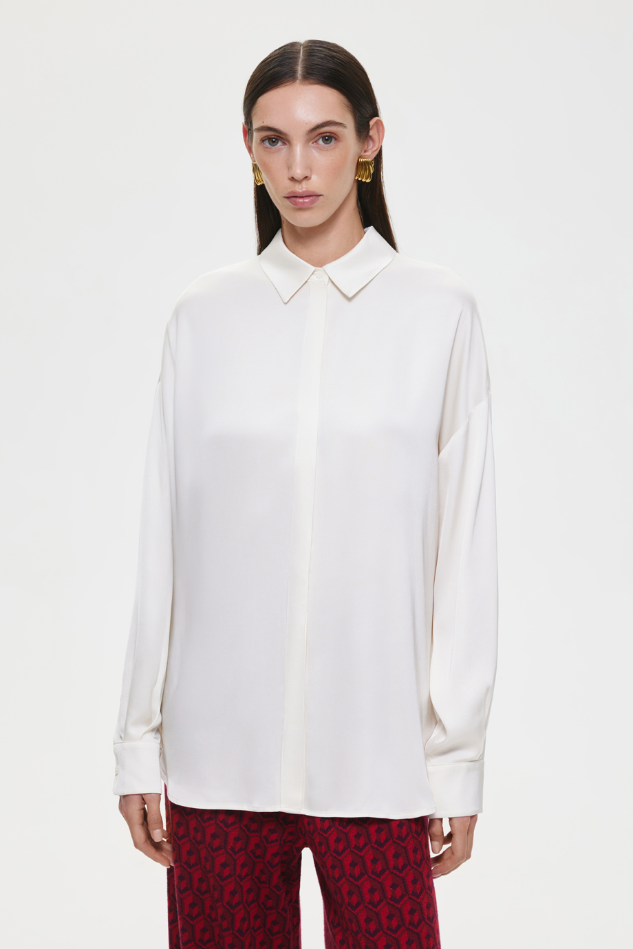 Блузка из вискозного сатина