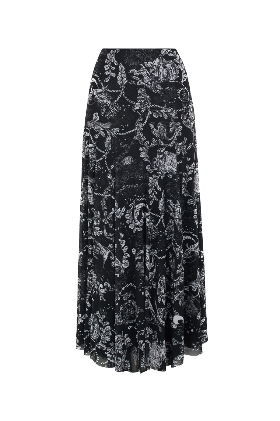 Юбка из сетки с принтом