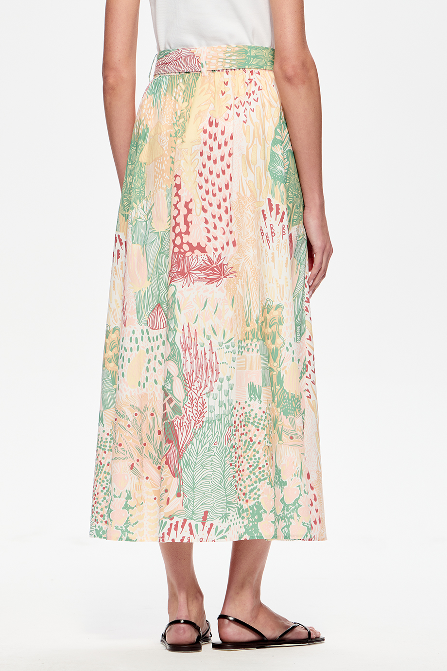 Юбка А-силуэта с принтом