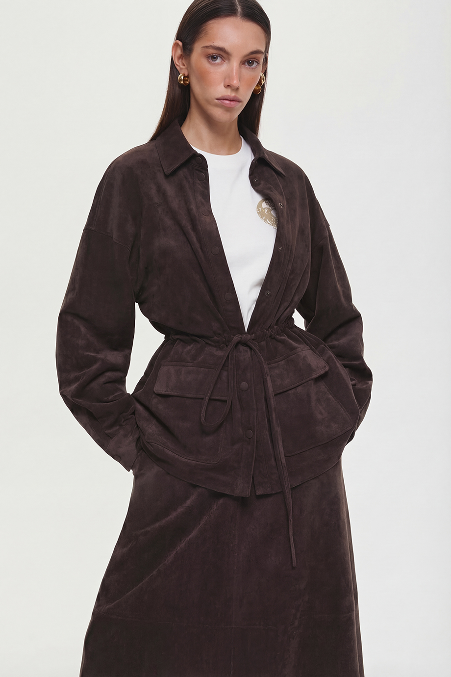 Рубашка из экозамши