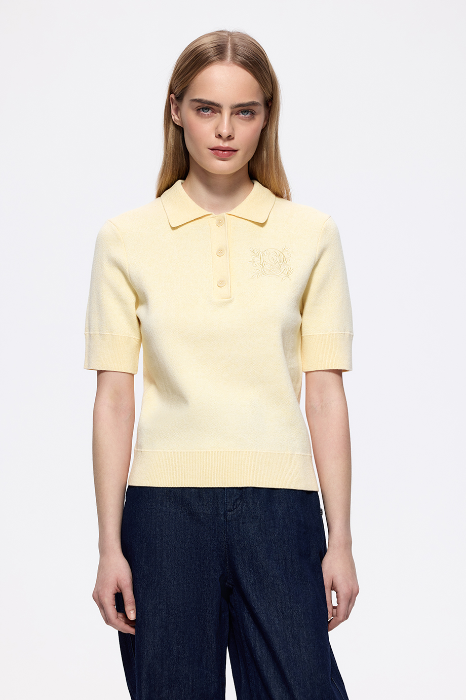 Джемпер-поло с вышивкой