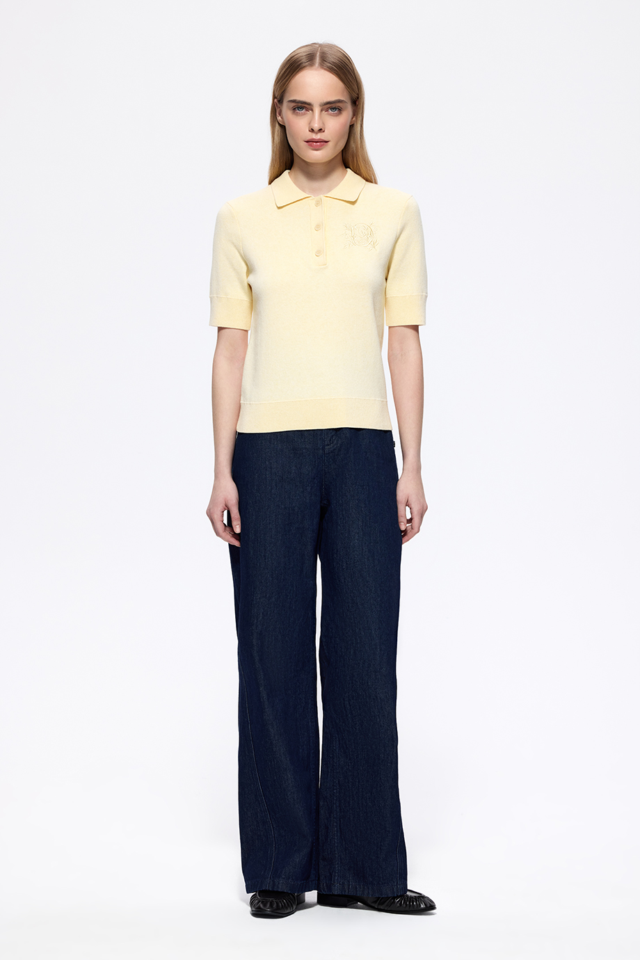 Джемпер-поло с вышивкой