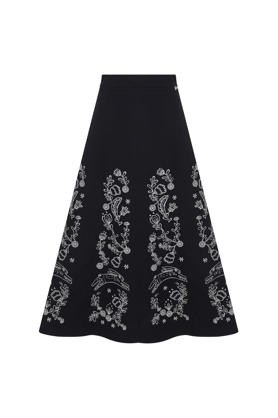 Юбка А-силуэта с вышивками
