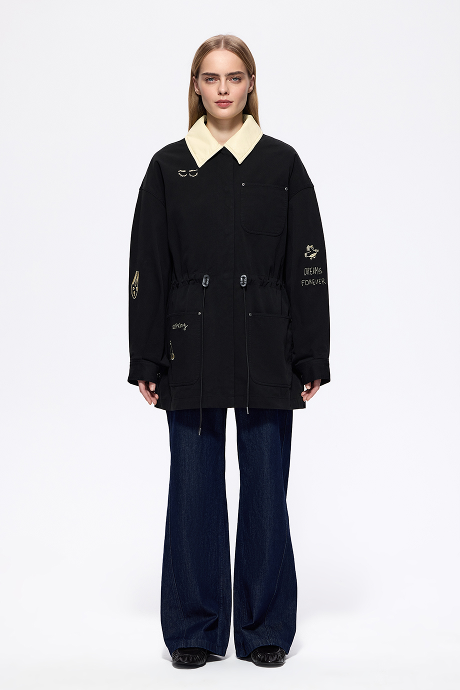 Парка-трансформер с вышивкой