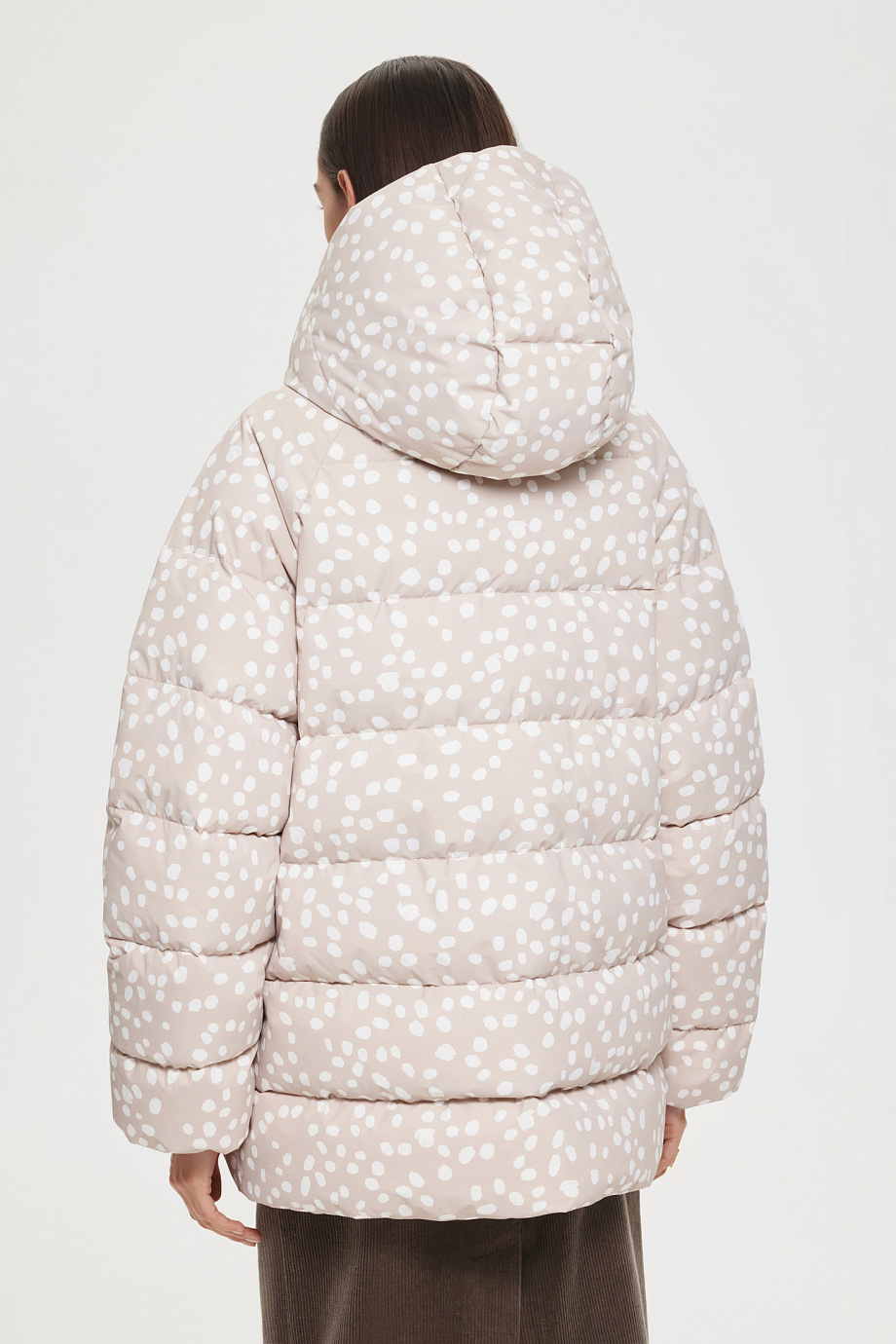 Пуховик с принтом