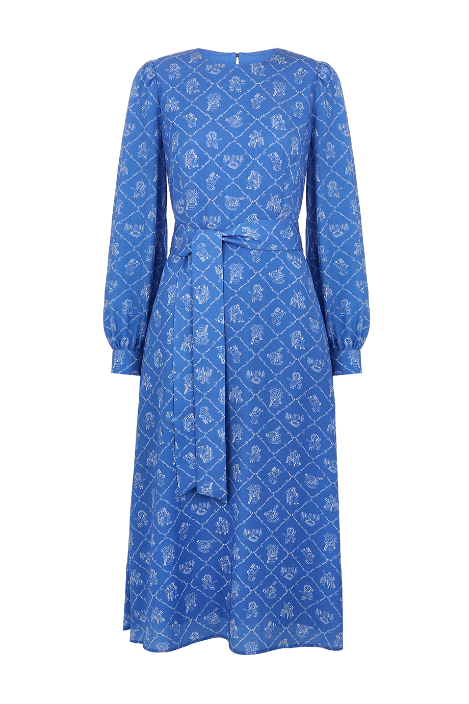 Платье приталенное с принтом