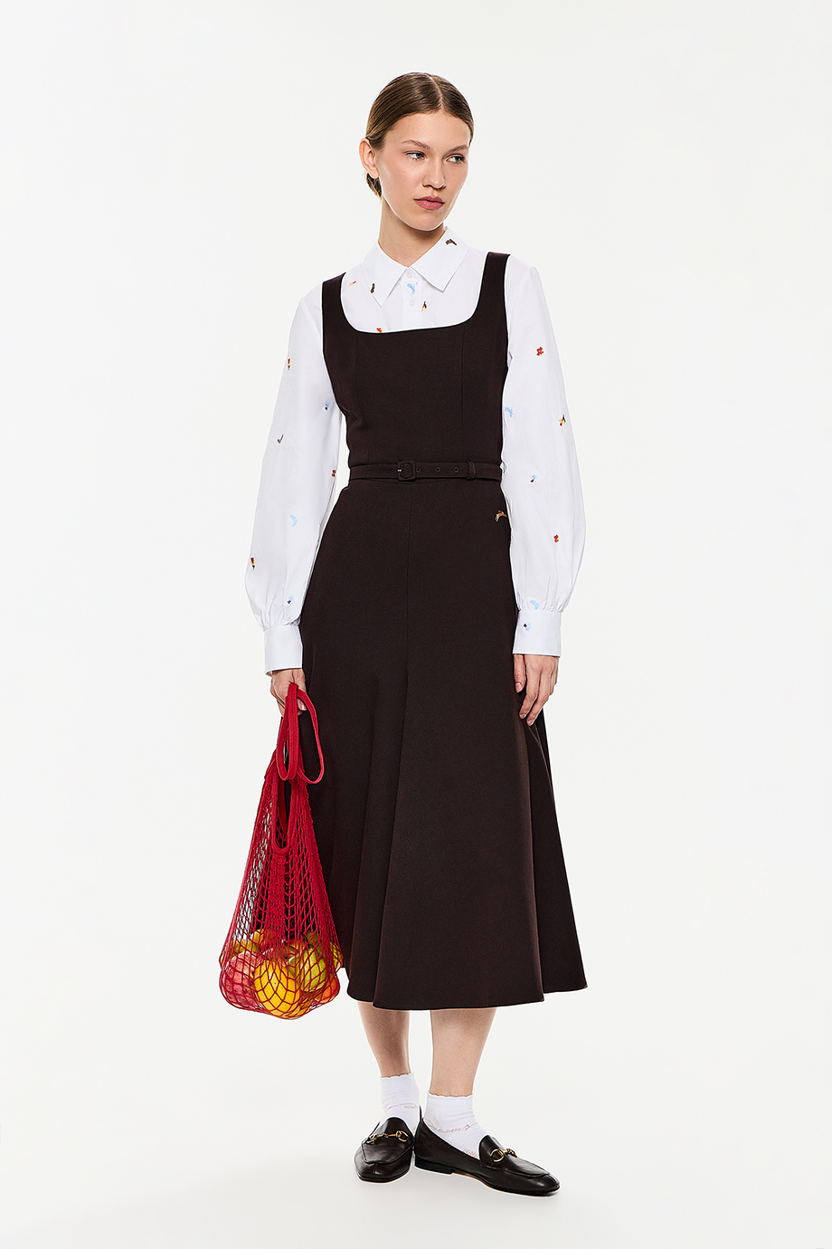 Сарафан из костюмной ткани