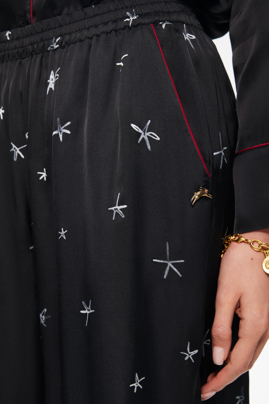 Брюки пижамные с принтом